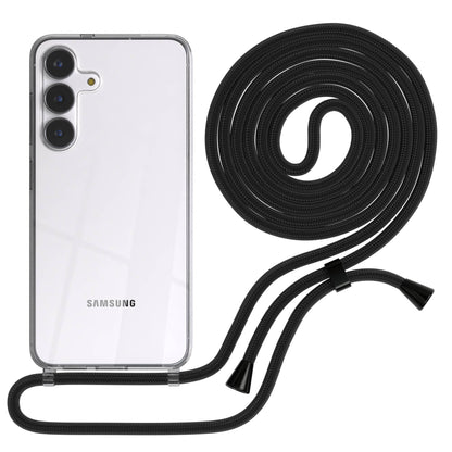 Samsung Galaxy S25 FE transparente Handykette mit verstellbarer Kordel TPU Hülle 