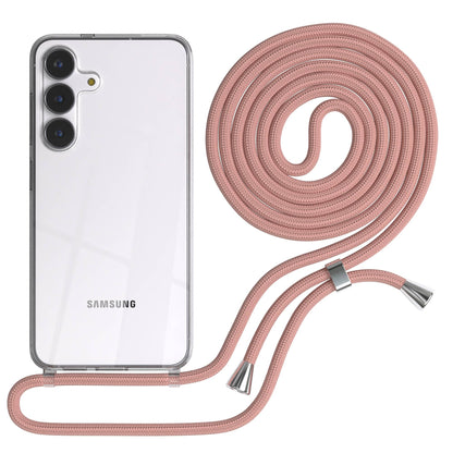 Samsung Galaxy S25 FE transparente Handykette mit verstellbarer Kordel TPU Hülle 