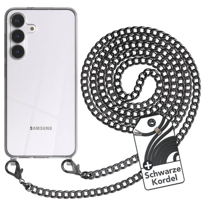 Samsung Galaxy S25 FE transparente Handykette mit verstellbarer Kordel TPU Hülle 