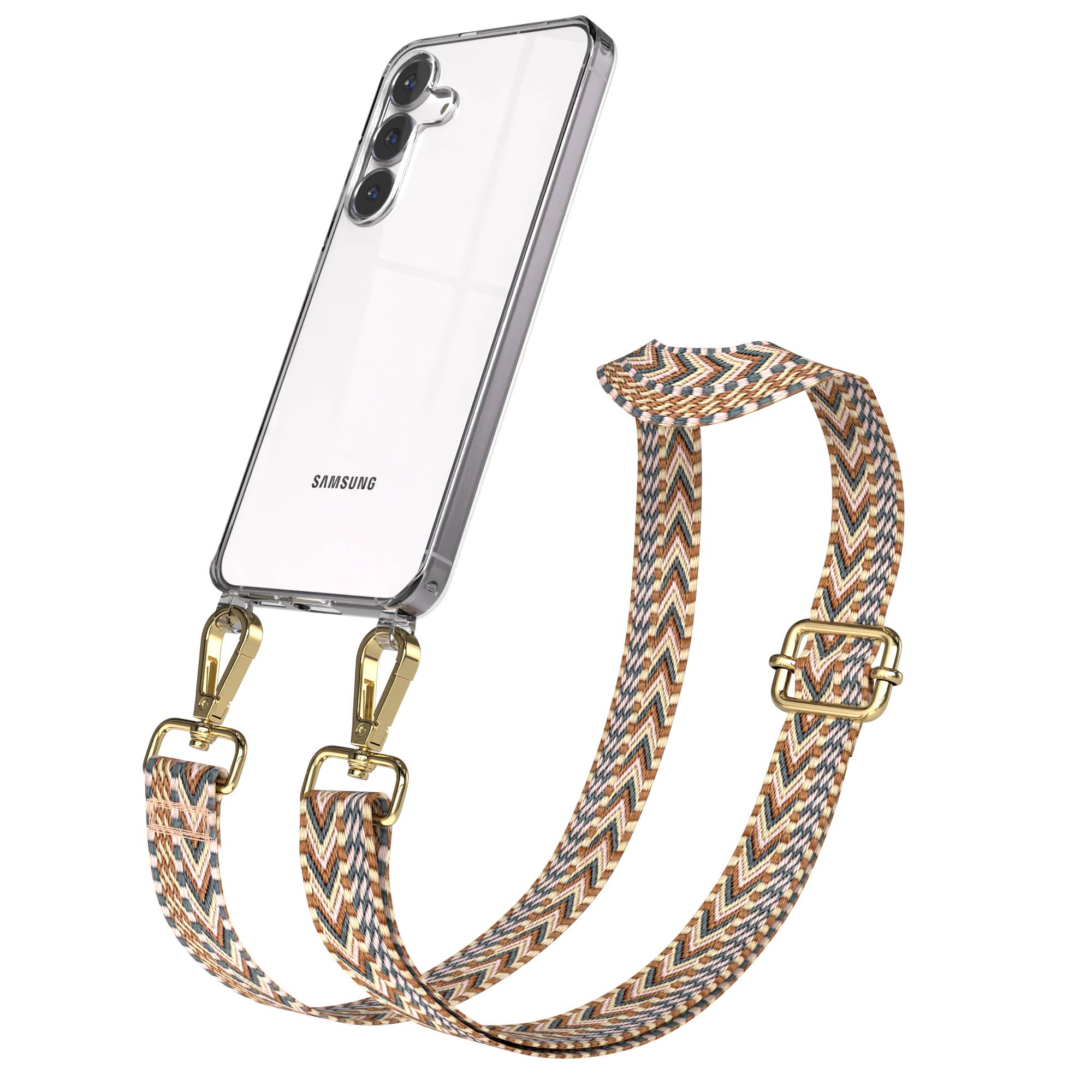 Samsung Galaxy S25 FE Handykette mit verstellbarem Boho Band Set 