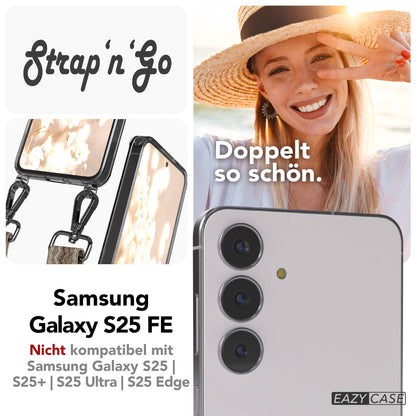 Samsung Galaxy S25 FE Handykette mit verstellbarem Boho Band Set 