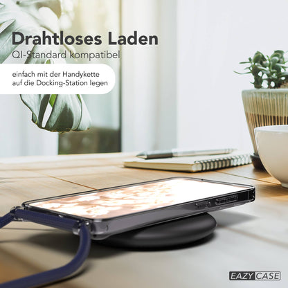 Samsung Galaxy S25 FE transparente Handykette mit MagSafe und verstellbarer Kordel 