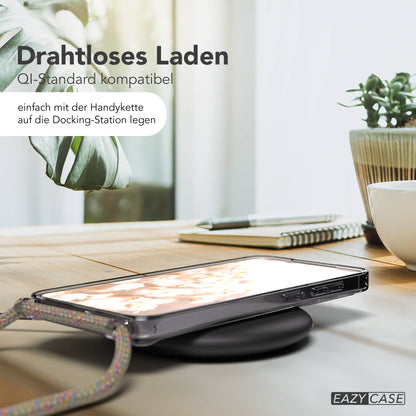 Samsung Galaxy S25 FE transparente Handykette mit MagSafe und verstellbarer Kordel 