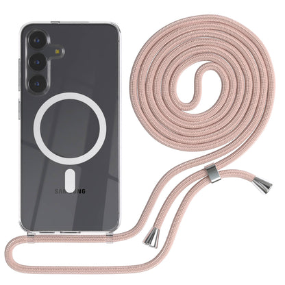 Samsung Galaxy S25 FE transparente Handykette mit MagSafe und verstellbarer Kordel 