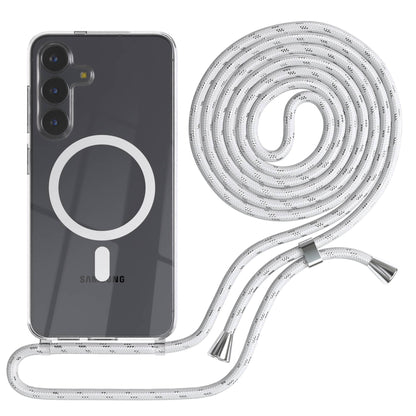 Samsung Galaxy S25 FE transparente Handykette mit MagSafe und verstellbarer Kordel 