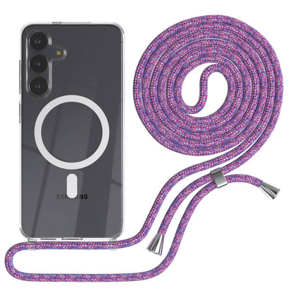 Samsung Galaxy S25 FE transparente Handykette mit MagSafe und verstellbarer Kordel 