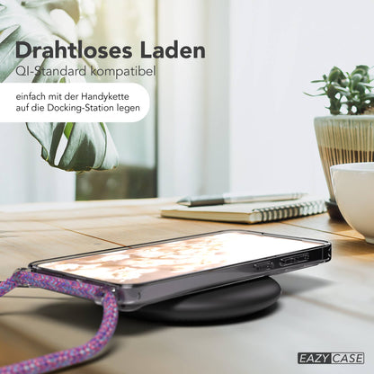 Samsung Galaxy S25 FE transparente Handykette mit MagSafe und verstellbarer Kordel 