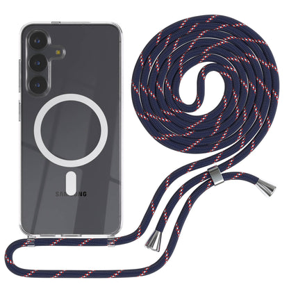 Samsung Galaxy S25 FE transparente Handykette mit MagSafe und verstellbarer Kordel 