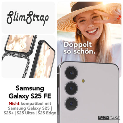 Samsung Galaxy S25 FE transparente Handykette mit MagSafe und verstellbarer Kordel 