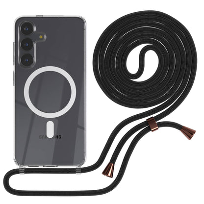 Samsung Galaxy S25 FE transparente Handykette mit MagSafe und verstellbarer Kordel 