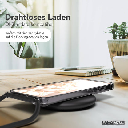 Samsung Galaxy S25 FE transparente Handykette mit MagSafe und verstellbarer Kordel 