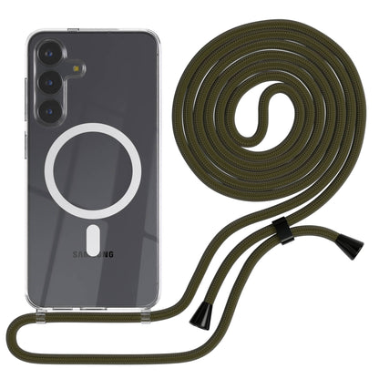Samsung Galaxy S25 FE transparente Handykette mit MagSafe und verstellbarer Kordel 