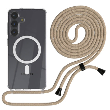 Samsung Galaxy S25 FE transparente Handykette mit MagSafe und verstellbarer Kordel 