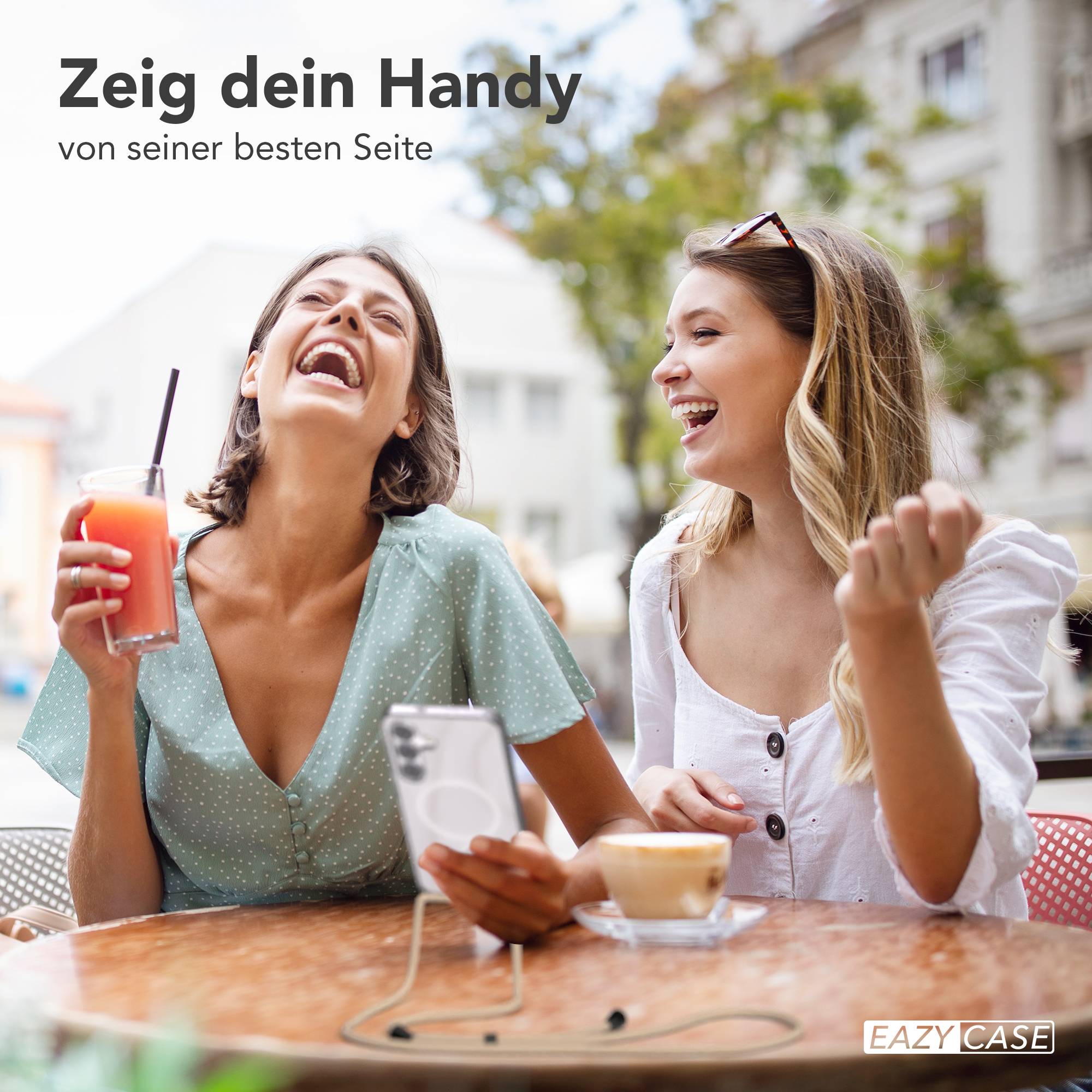 Samsung Galaxy S25 FE transparente Handykette mit MagSafe und verstellbarer Kordel 