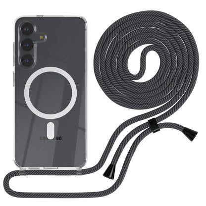 Samsung Galaxy S25 FE transparente Handykette mit MagSafe und verstellbarer Kordel 