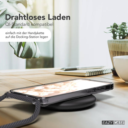 Samsung Galaxy S25 FE transparente Handykette mit MagSafe und verstellbarer Kordel 