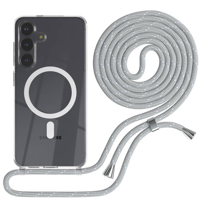 Samsung Galaxy S25 FE transparente Handykette mit MagSafe und verstellbarer Kordel 
