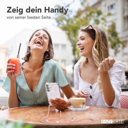 Samsung Galaxy S25 FE transparente Handykette mit MagSafe und verstellbarer Kordel 