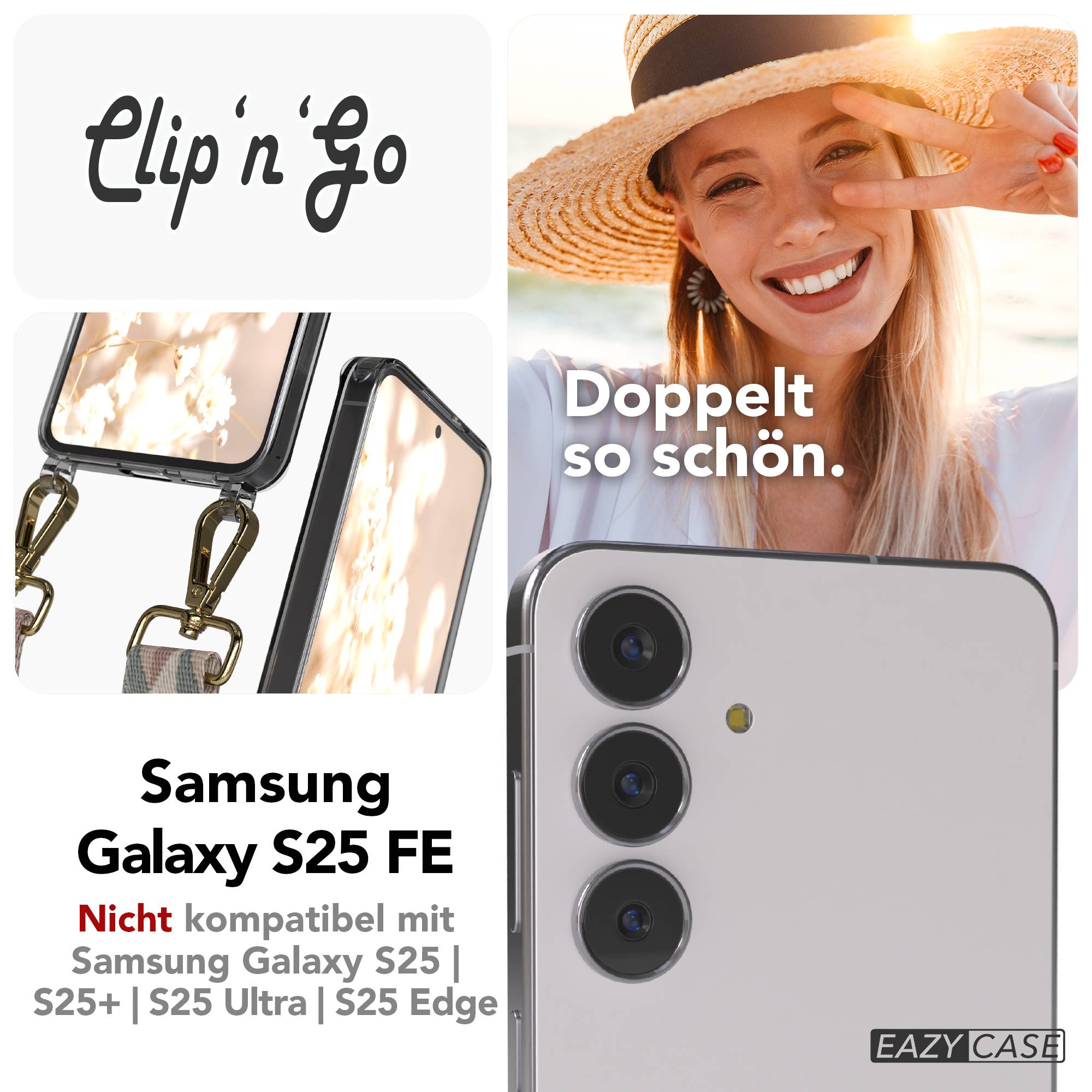 Samsung Galaxy S25 FE Handykette MagSafe mit verstellbarem Boho Band 