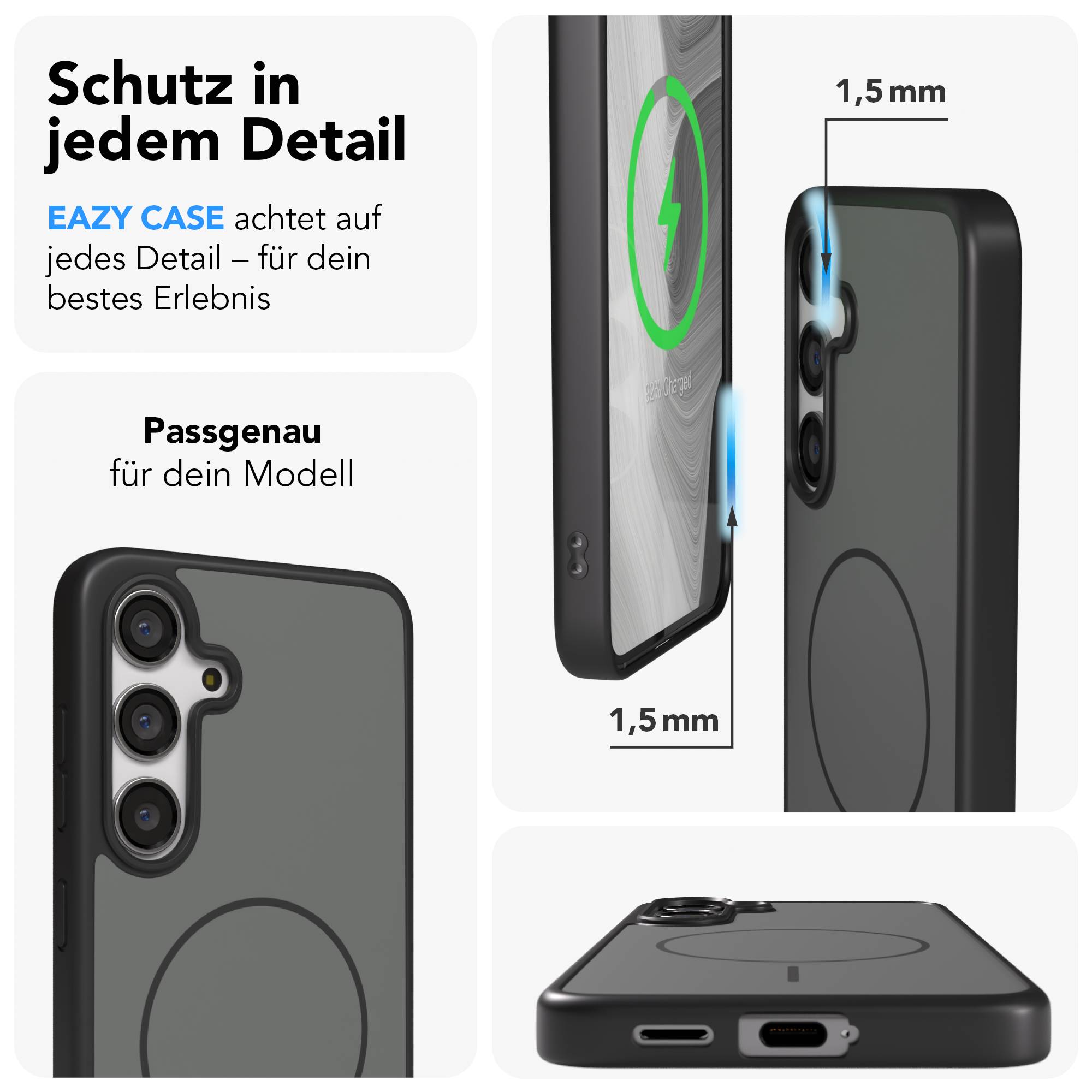 Samsung Galaxy S24 Bumper Hülle mit MagSafe Magnetring Outdoor 