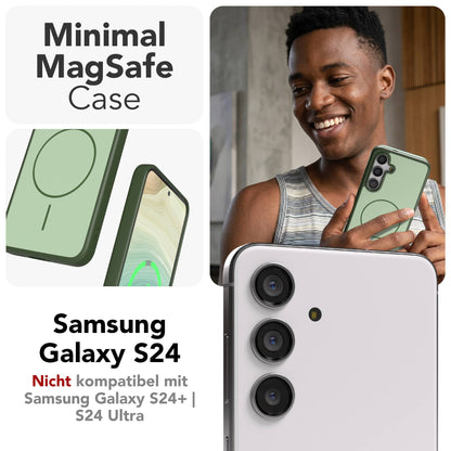 Samsung Galaxy S24 Bumper Hülle mit MagSafe Magnetring Outdoor 