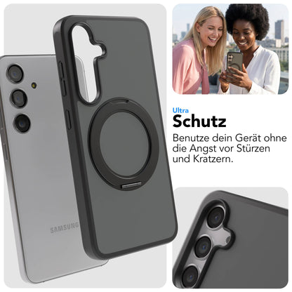 Samsung Galaxy S24 Bumper Hülle mit drehbarem Ring und MagSafe Funktion 
