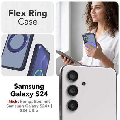 Samsung Galaxy S24 Bumper Hülle mit drehbarem Ring und MagSafe Funktion 