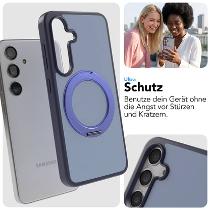 Samsung Galaxy S24 Bumper Hülle mit drehbarem Ring und MagSafe Funktion 