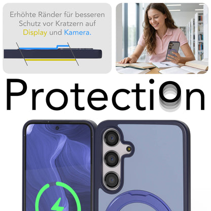 Samsung Galaxy S24 Bumper Hülle mit drehbarem Ring und MagSafe Funktion 