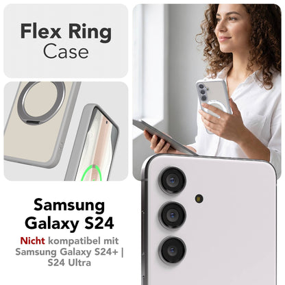 Samsung Galaxy S24 Bumper Hülle mit drehbarem Ring und MagSafe Funktion 