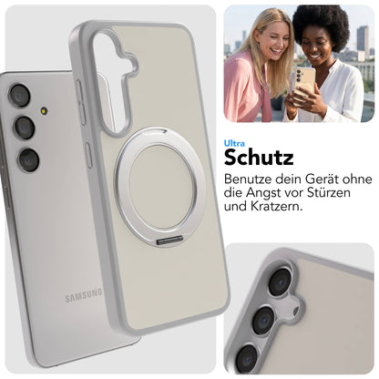 Samsung Galaxy S24 Bumper Hülle mit drehbarem Ring und MagSafe Funktion 