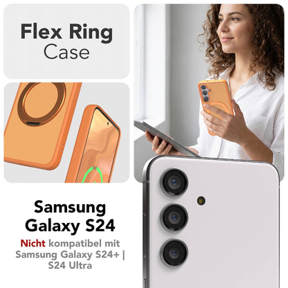 Samsung Galaxy S24 Bumper Hülle mit drehbarem Ring und MagSafe Funktion 