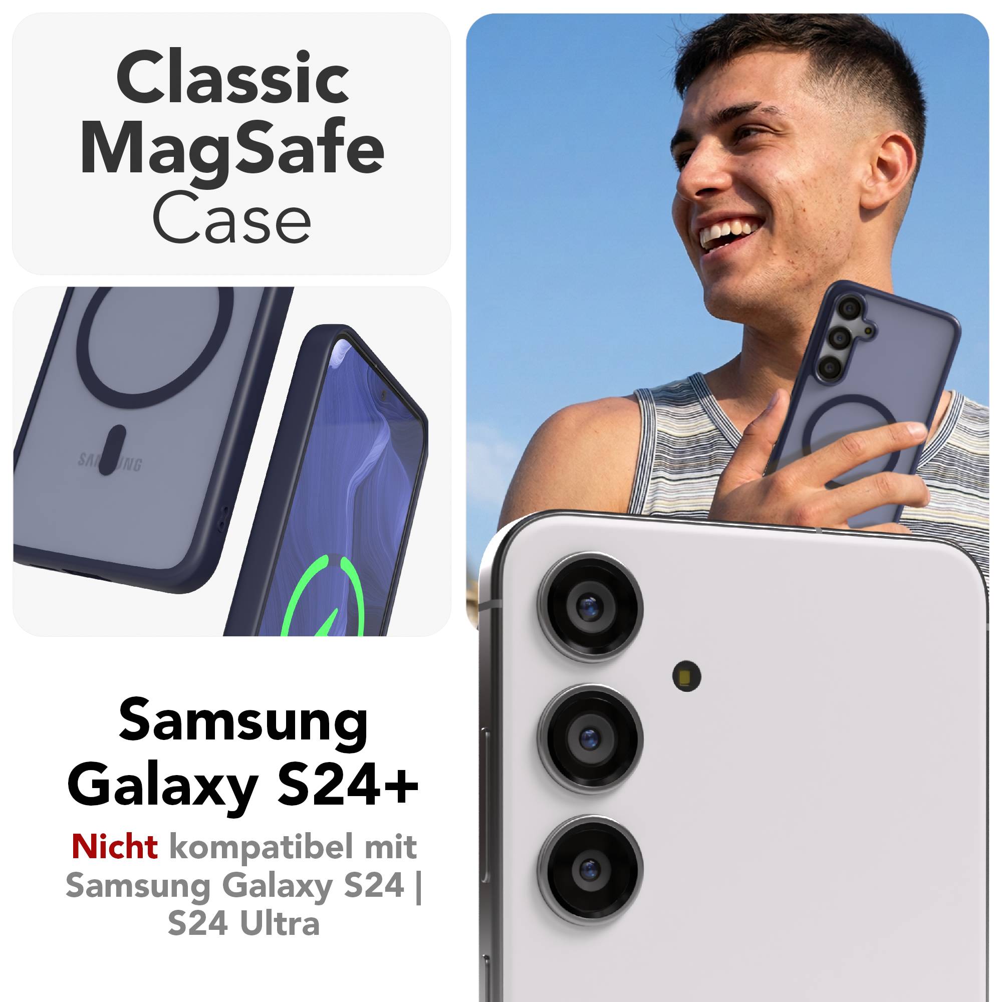 Samsung Galaxy S24 Plus Outdoor Bumper Hülle mit MagSafe Magnetring 