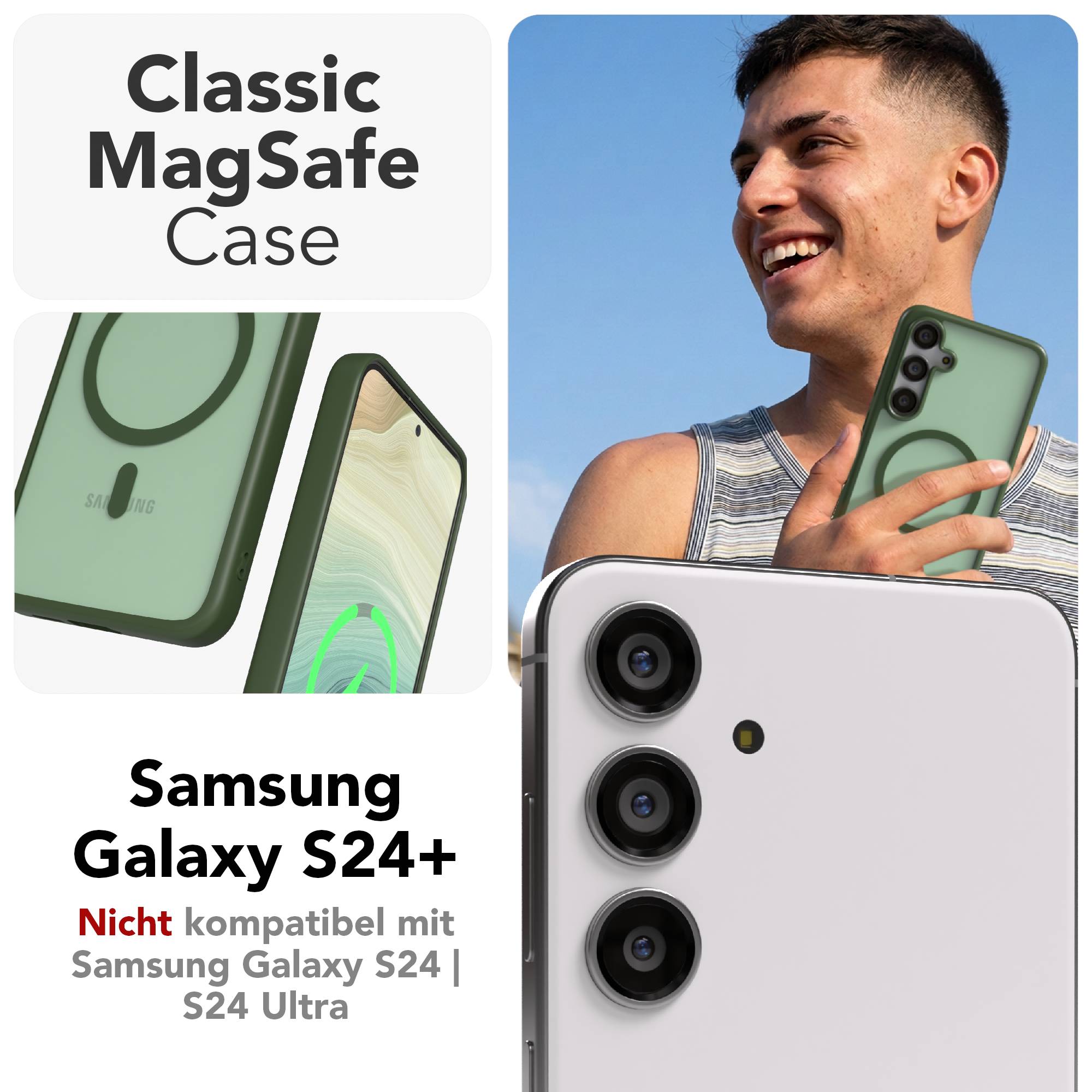 Samsung Galaxy S24 Plus Outdoor Bumper Hülle mit MagSafe Magnetring 