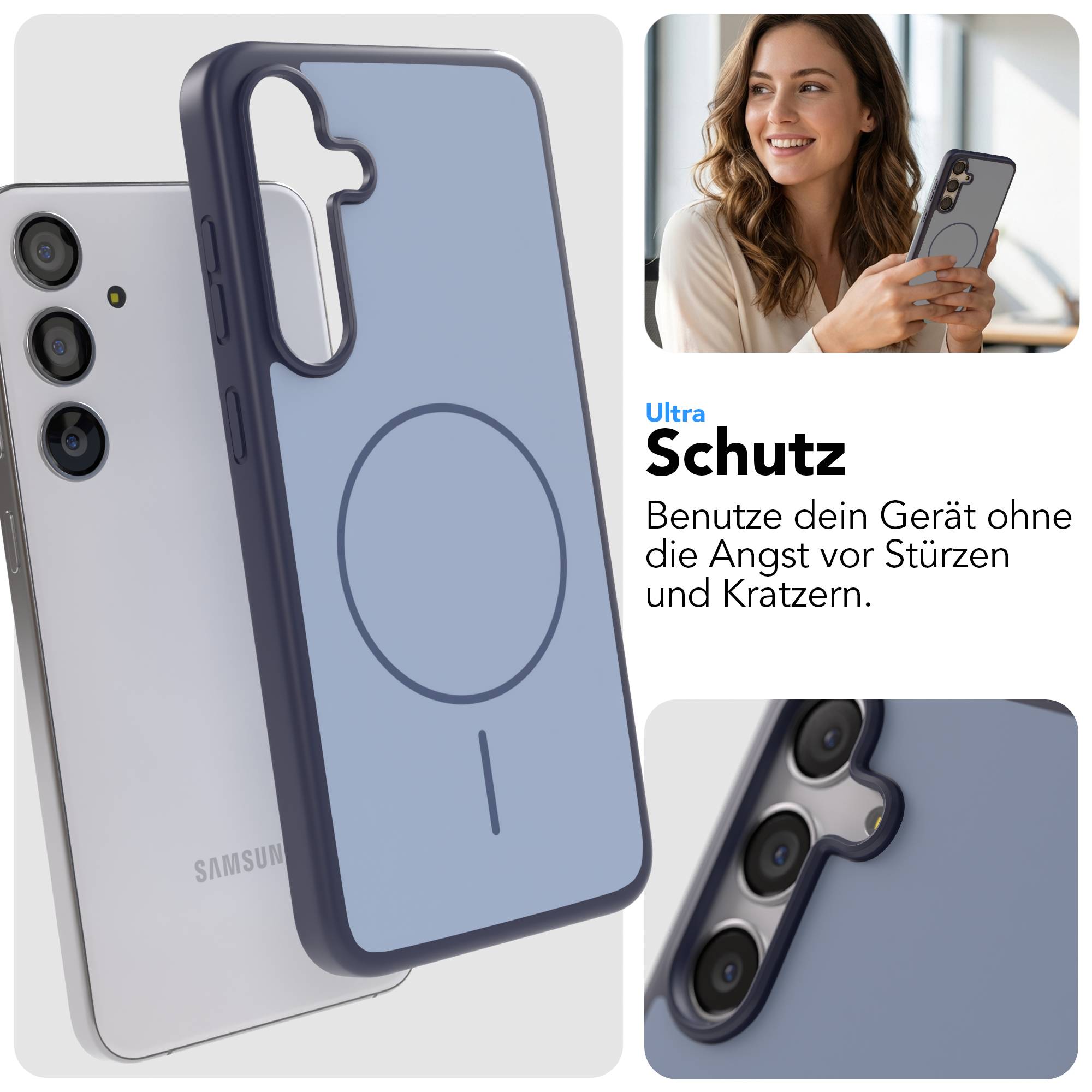 Samsung Galaxy S24 Plus Bumper Hülle mit MagSafe Magnetring 