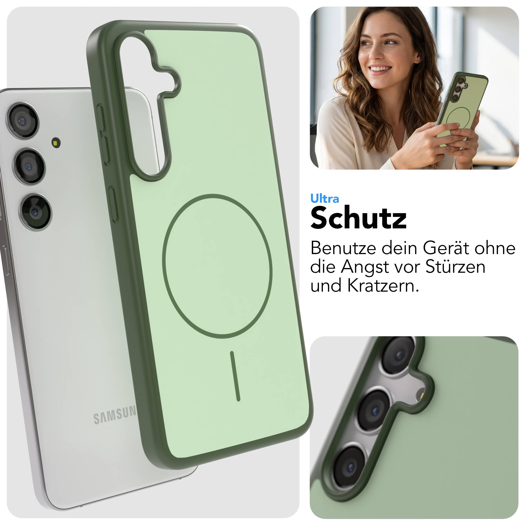 Samsung Galaxy S24 Plus Bumper Hülle mit MagSafe Magnetring 