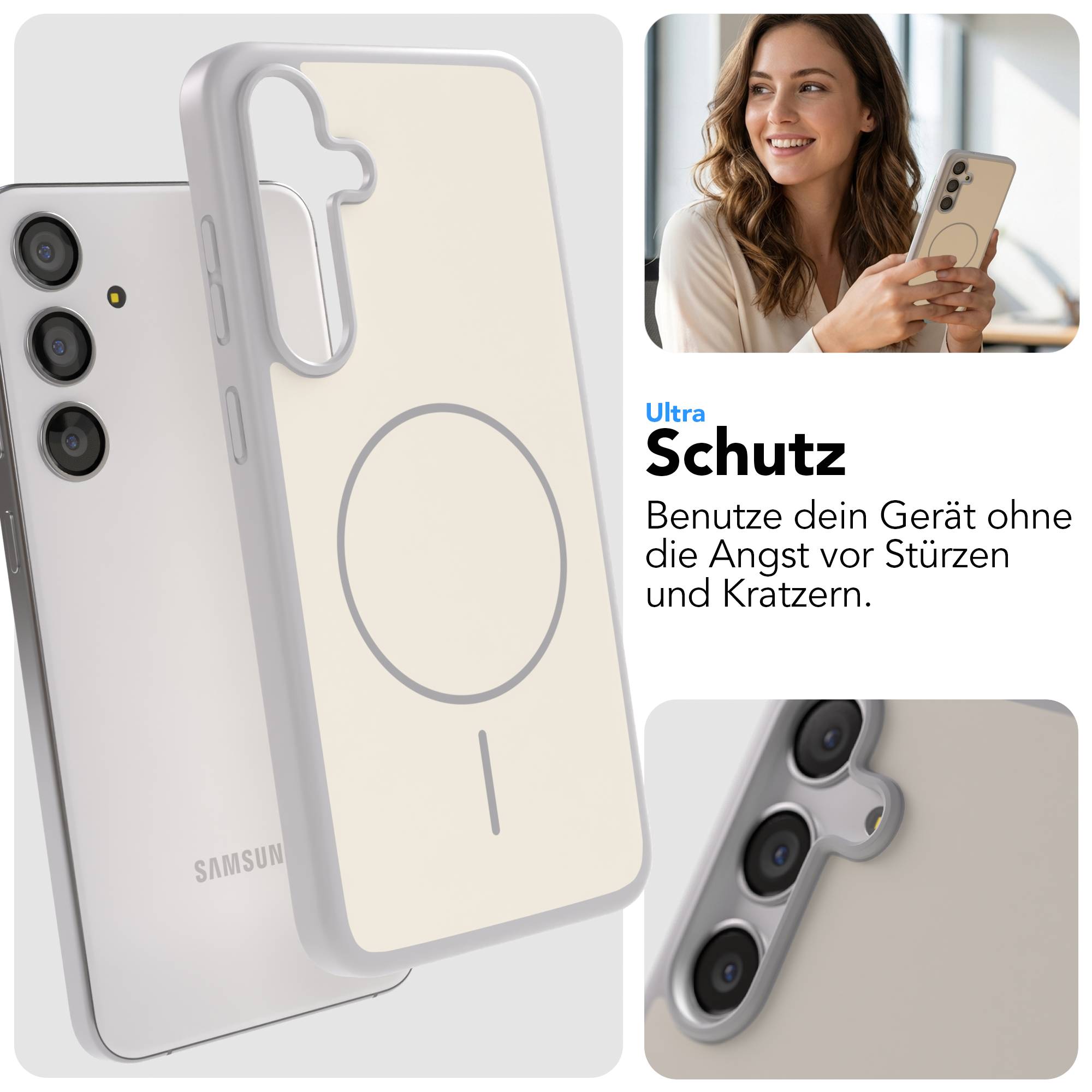 Samsung Galaxy S24 Plus Bumper Hülle mit MagSafe Magnetring 