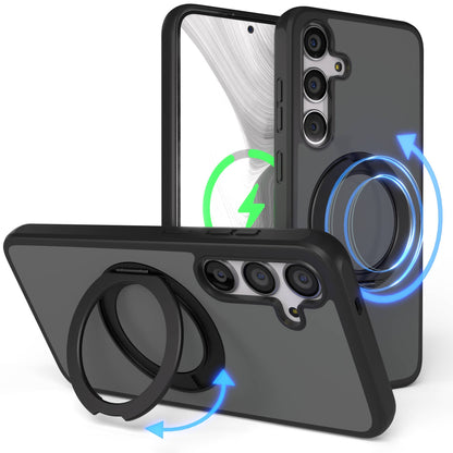 Samsung Galaxy S24 Plus Bumper Hülle mit MagSafe und drehbarem Ring 