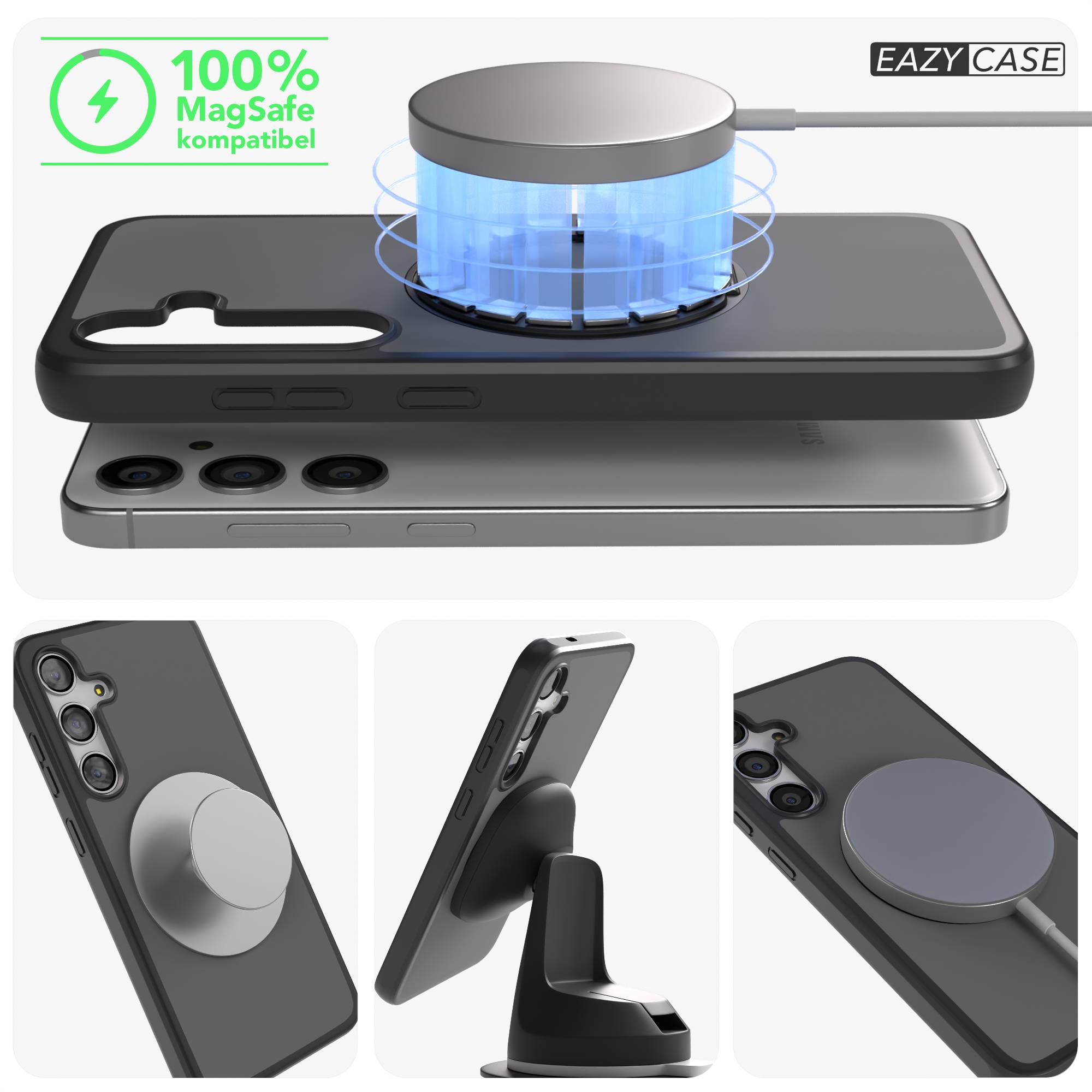Samsung Galaxy S24 Plus Bumper Hülle mit MagSafe und drehbarem Ring 