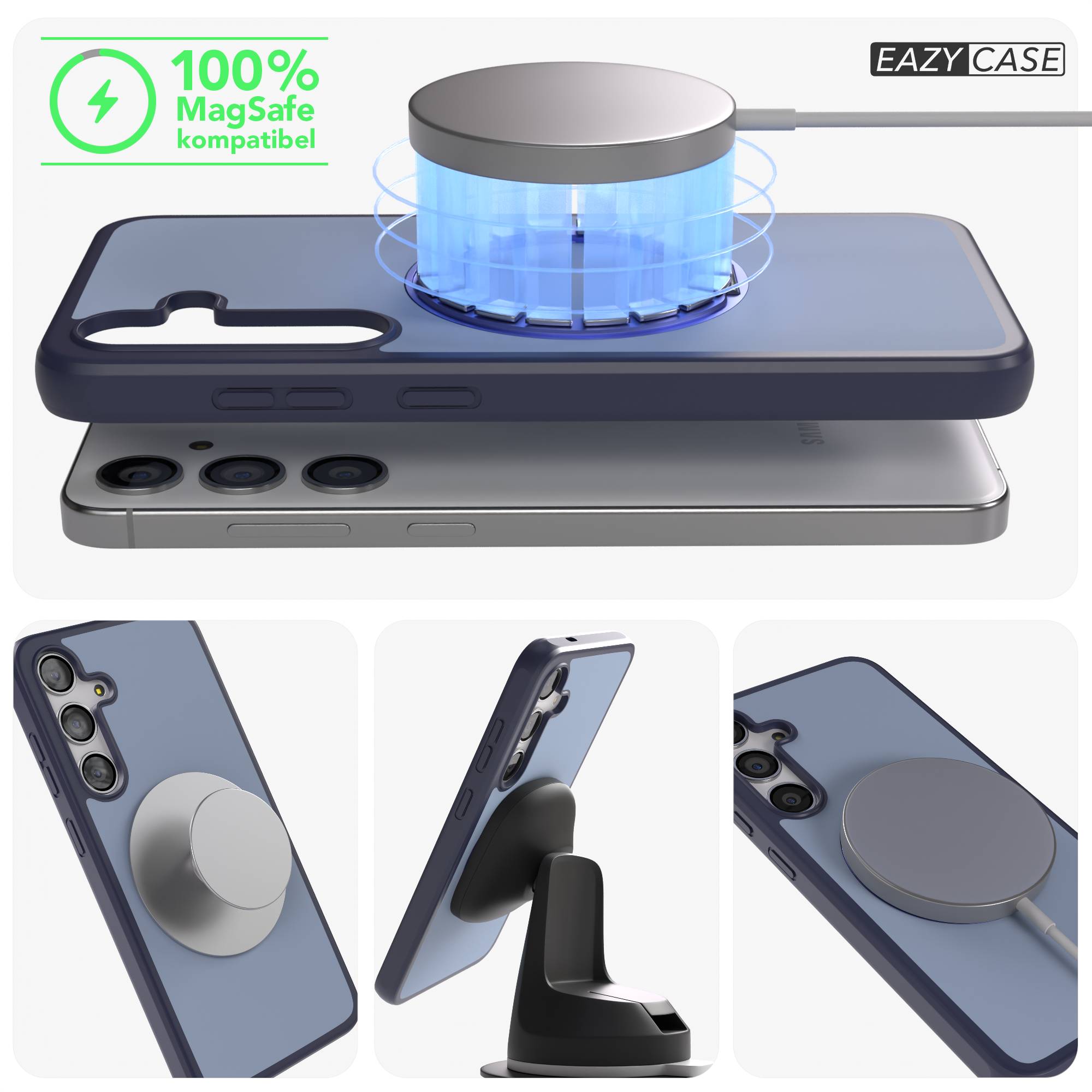 Samsung Galaxy S24 Plus Bumper Hülle mit MagSafe und drehbarem Ring 