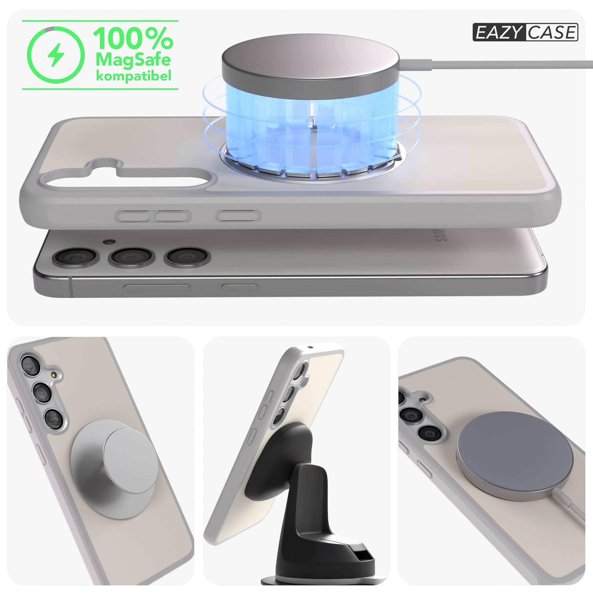 Samsung Galaxy S24 Plus Bumper Hülle mit MagSafe und drehbarem Ring 