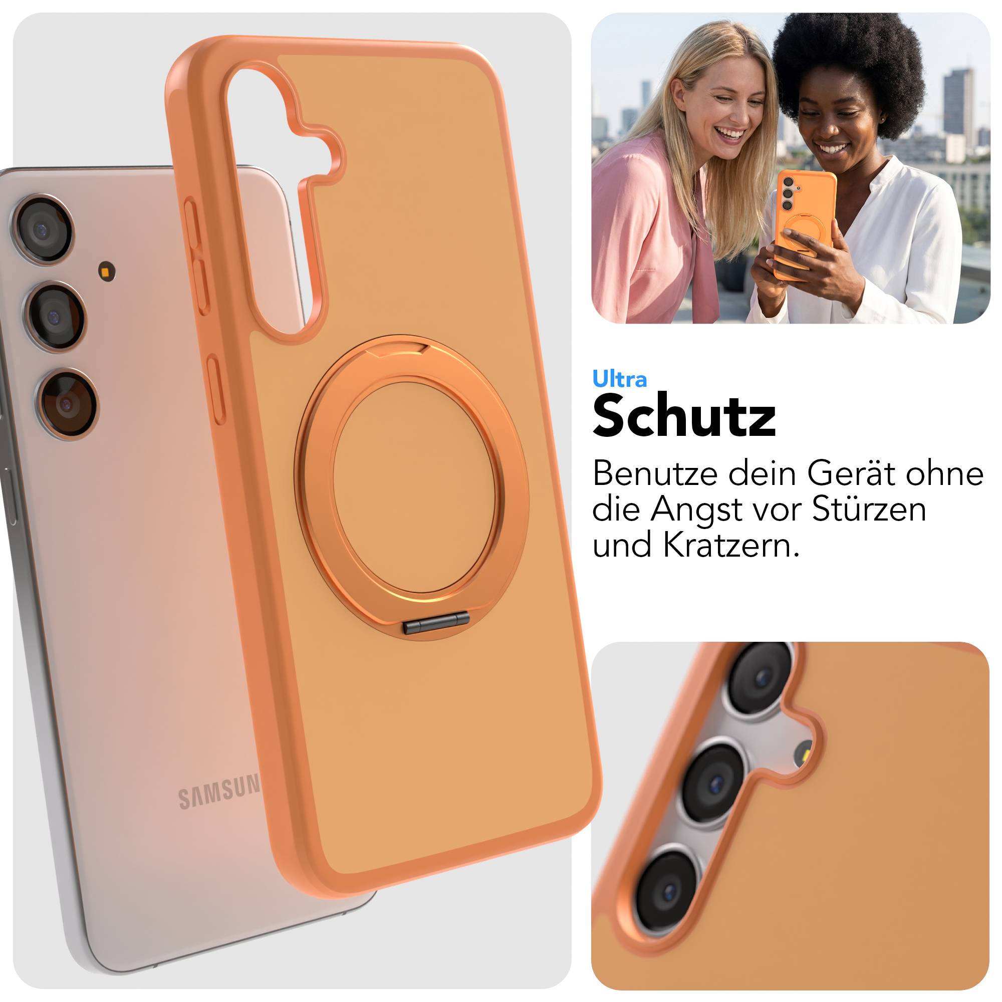 Samsung Galaxy S24 Plus Bumper Hülle mit MagSafe und drehbarem Ring 