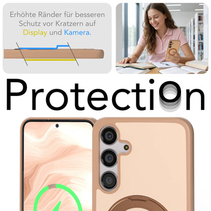 Samsung Galaxy S24 Plus Bumper Hülle mit MagSafe und drehbarem Ring 