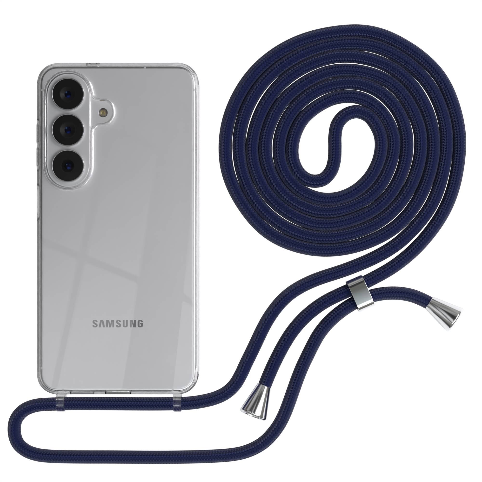 Samsung Galaxy S26 transparente Handykette mit verstellbarer Kordel TPU Hülle 