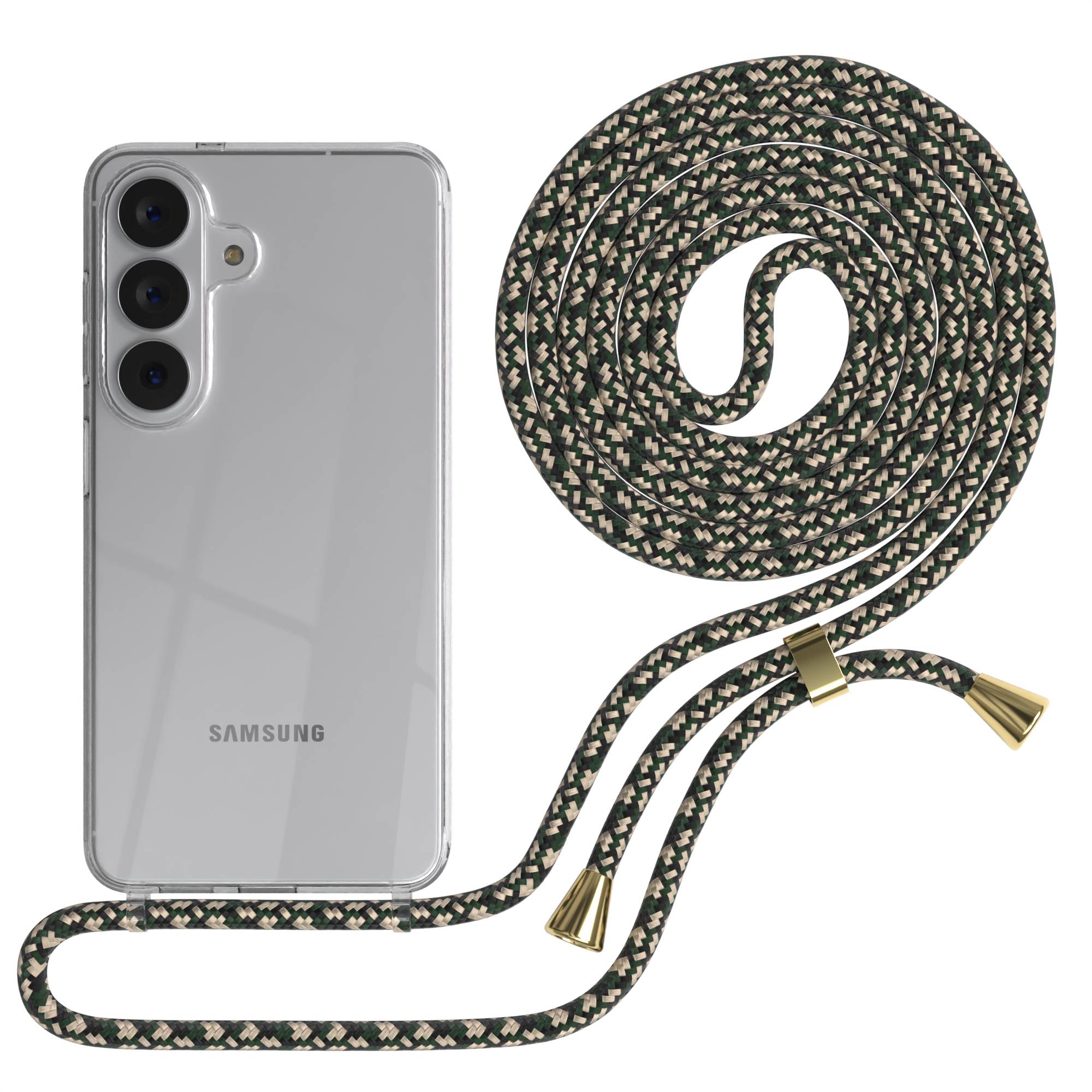 Samsung Galaxy S26 transparente Handykette mit verstellbarer Kordel TPU Hülle 