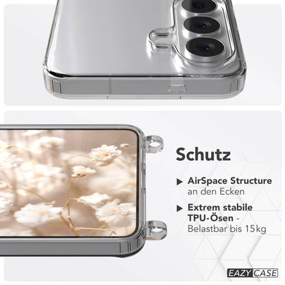 Samsung Galaxy S26 transparente Handykette mit verstellbarer Kordel TPU Hülle 