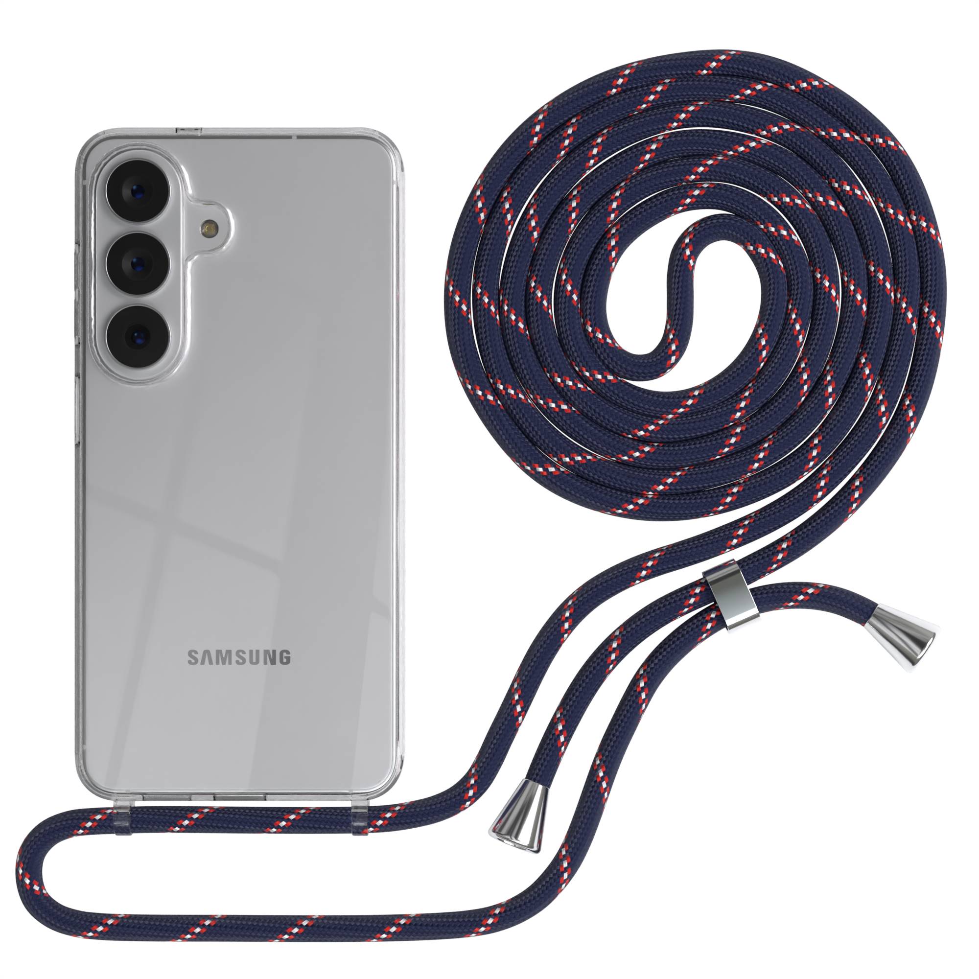Samsung Galaxy S26 transparente Handykette mit verstellbarer Kordel TPU Hülle 