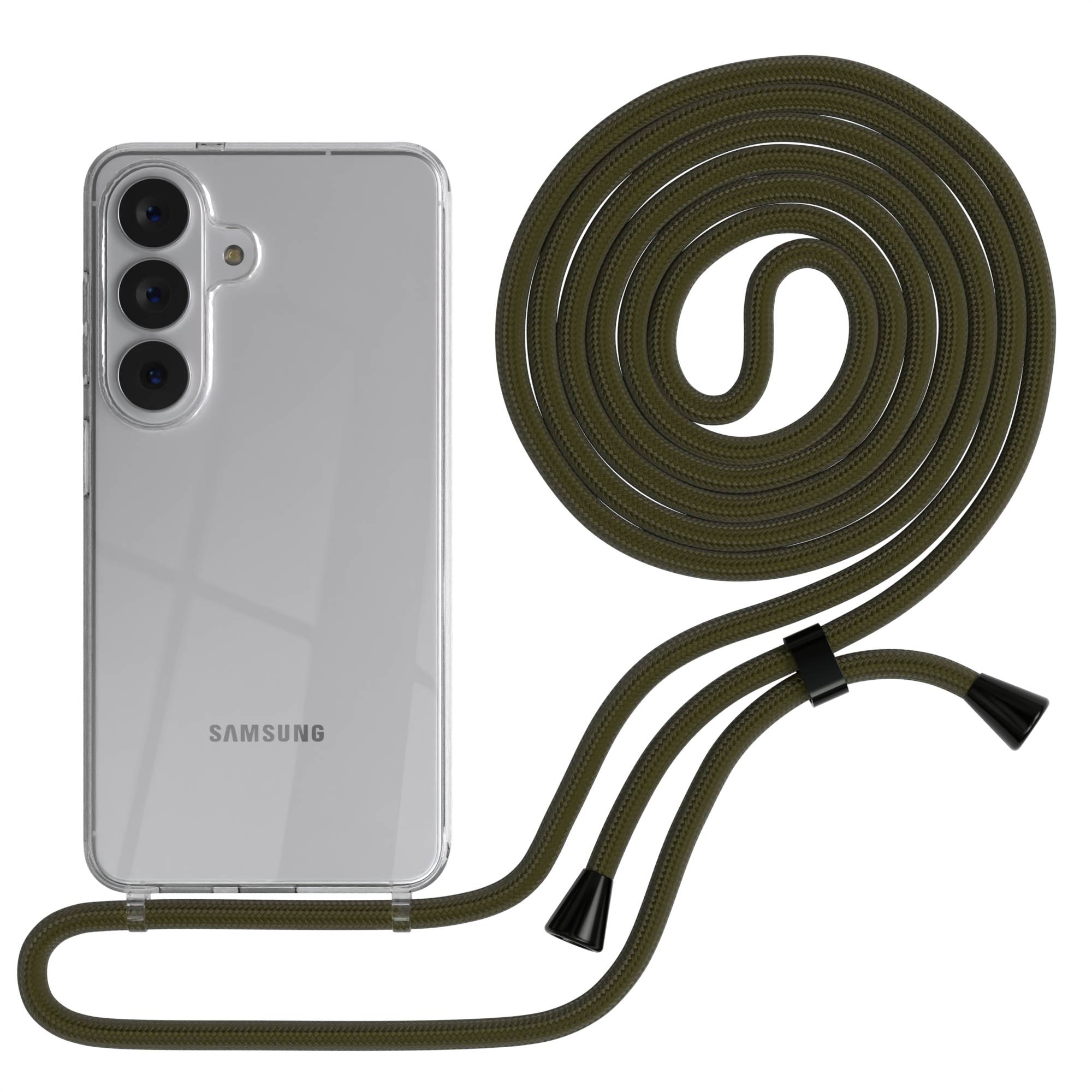 Samsung Galaxy S26 transparente Handykette mit verstellbarer Kordel TPU Hülle 