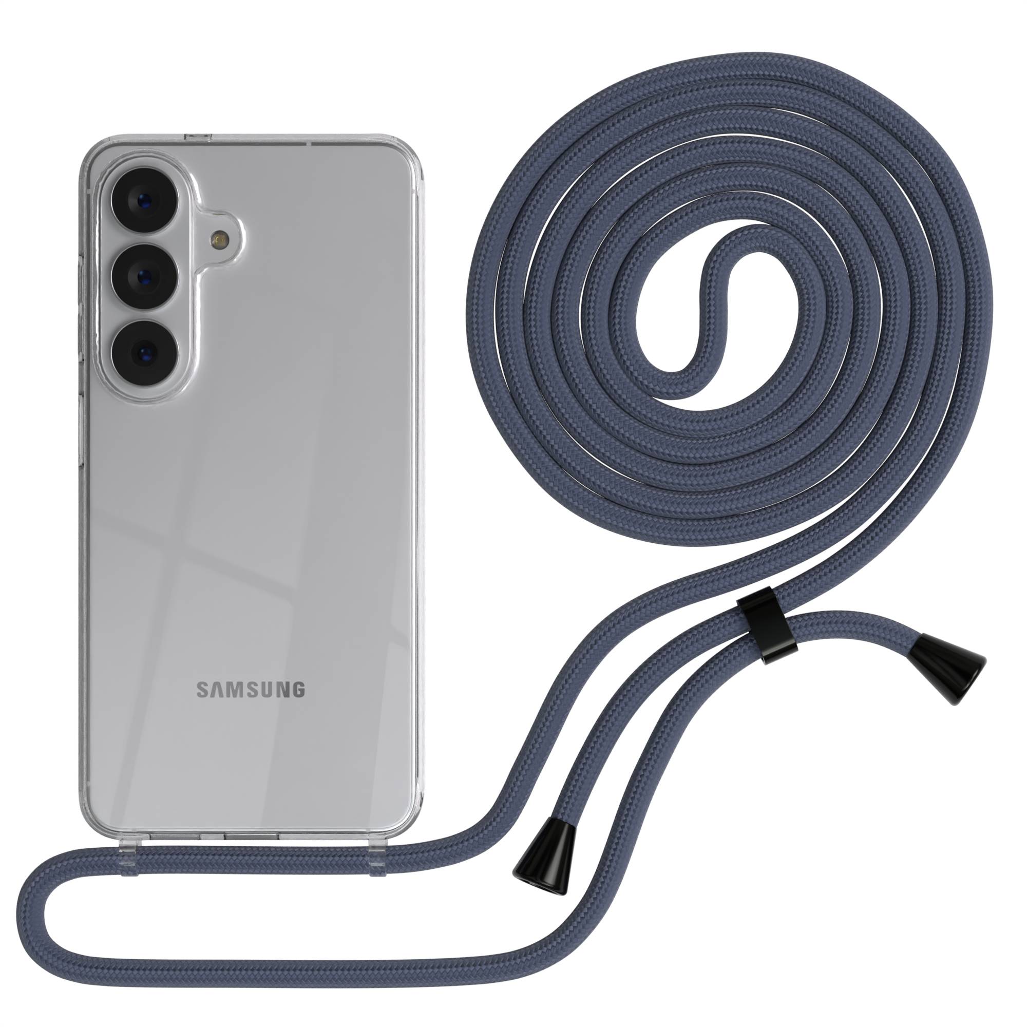 Samsung Galaxy S26 transparente Handykette mit verstellbarer Kordel TPU Hülle 