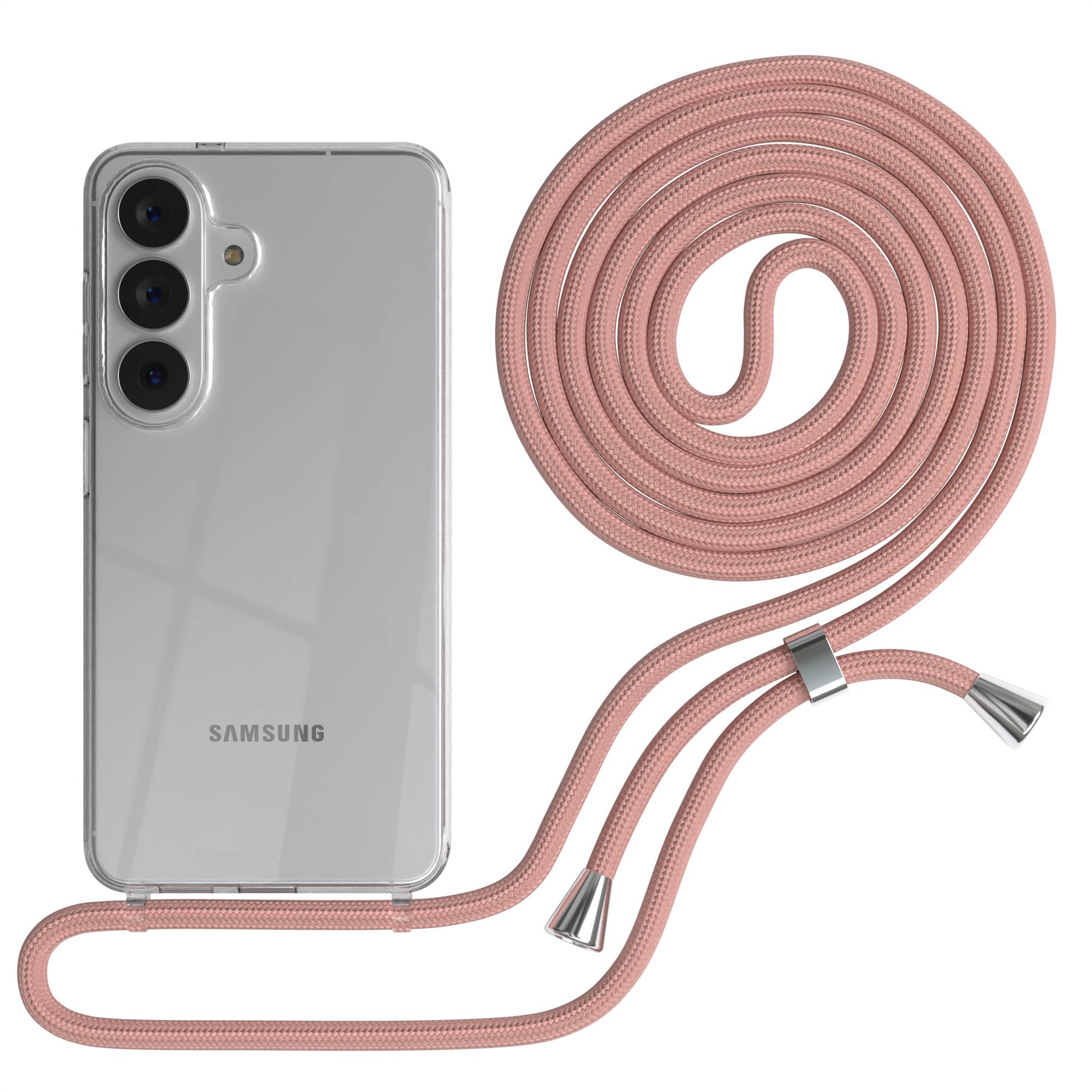 Samsung Galaxy S26 transparente Handykette mit verstellbarer Kordel TPU Hülle 